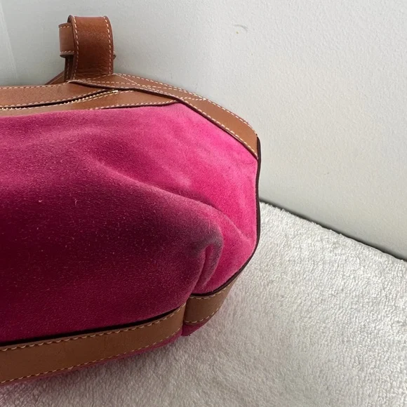 Kate Spade Pink Suede Handbag Vintage - Picture 5 of 10